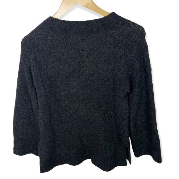 Anthropologie Alpaca Merino Wool Simone Sweater Grey Size XXS Petite Knit Boho - Picture 6 of 12